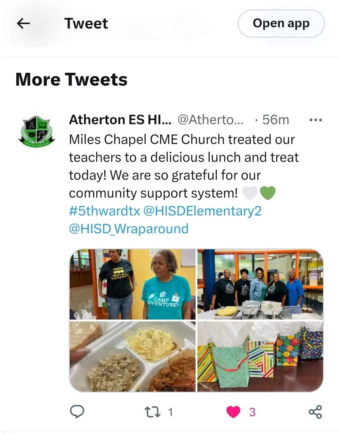 Miles Chapel OCOS Tweet